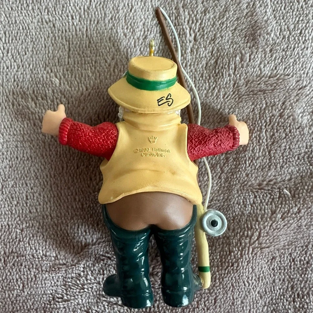Hallmark Keepsake Ornament 1996 This Big Santa Fishing Fisherman‎